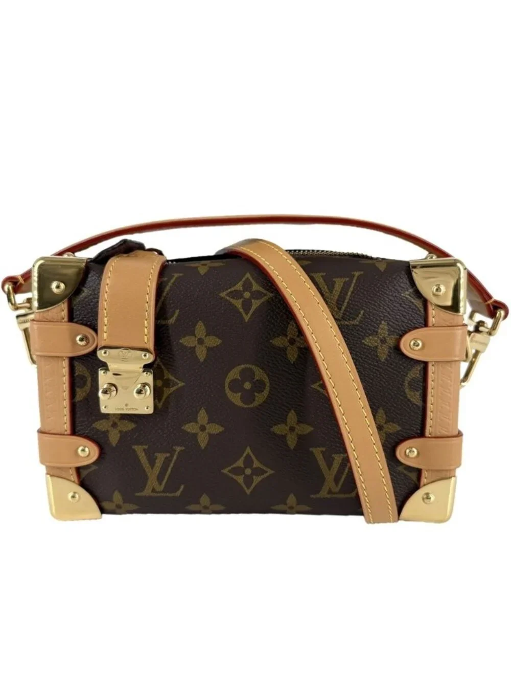 Louis Vuitton 2-Way Monogram Side Trunk PM Mini Handbag Shoulder Bag Crossbody